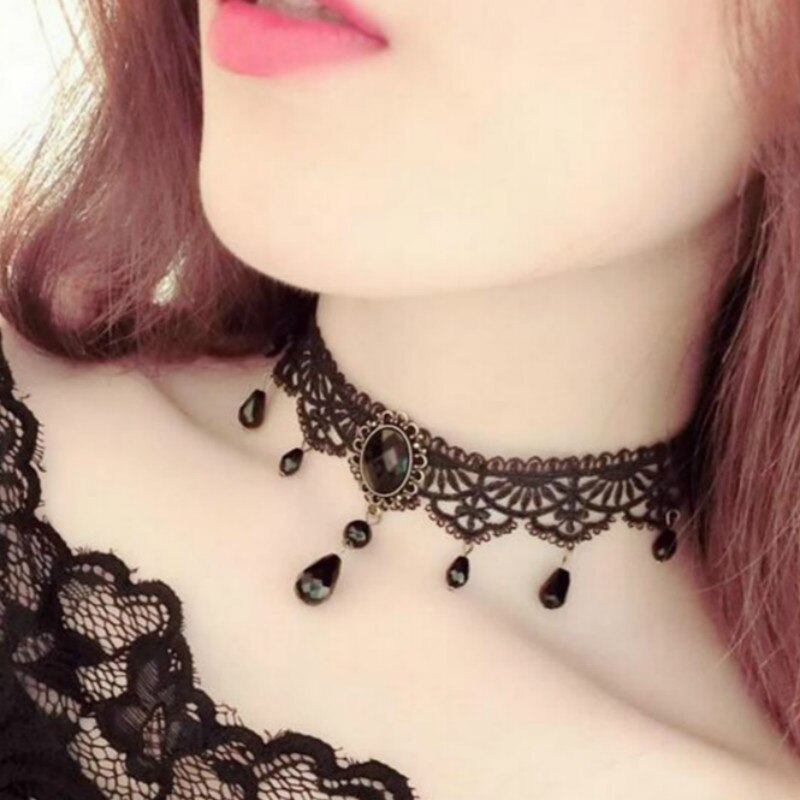 Vintage Black Velvet Choker Necklace for Women Lace Chocker Statement Necklaces Pendants Bijoux Femme Collier Collares Mujer