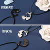 Vintage Black White Couple Necklace Top Quality Stainless Steel Pendant Necklace Friendship Jewelry For Men Women Lovers' Gift