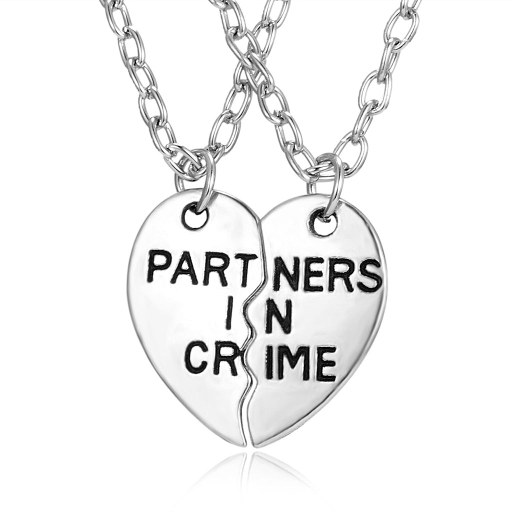 Vintage Black White Couple Necklace Top Quality Stainless Steel Pendant Necklace Friendship Jewelry For Men Women Lovers' Gift