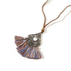 Vintage Boho Gypsy Ethinic Tassel Pendant Necklace for Women Female 2021 Winter Sweater Chain