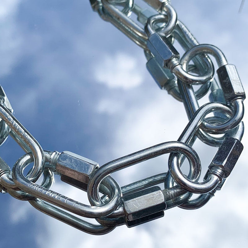 Vintage Buckle Metal Pendant Necklace For Women Men Hip Hop Punk Rock Cool Party Harajuku Choker Necklace Trendy Jewelry New