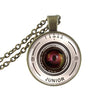 Vintage Camera Lens Choker Necklace Bronze Chain Camera Pendant Necklace Glass Dome Camera Lover Pendant Photographer Gift