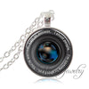 Vintage Camera Lens Choker Necklace Bronze Chain Camera Pendant Necklace Glass Dome Camera Lover Pendant Photographer Gift