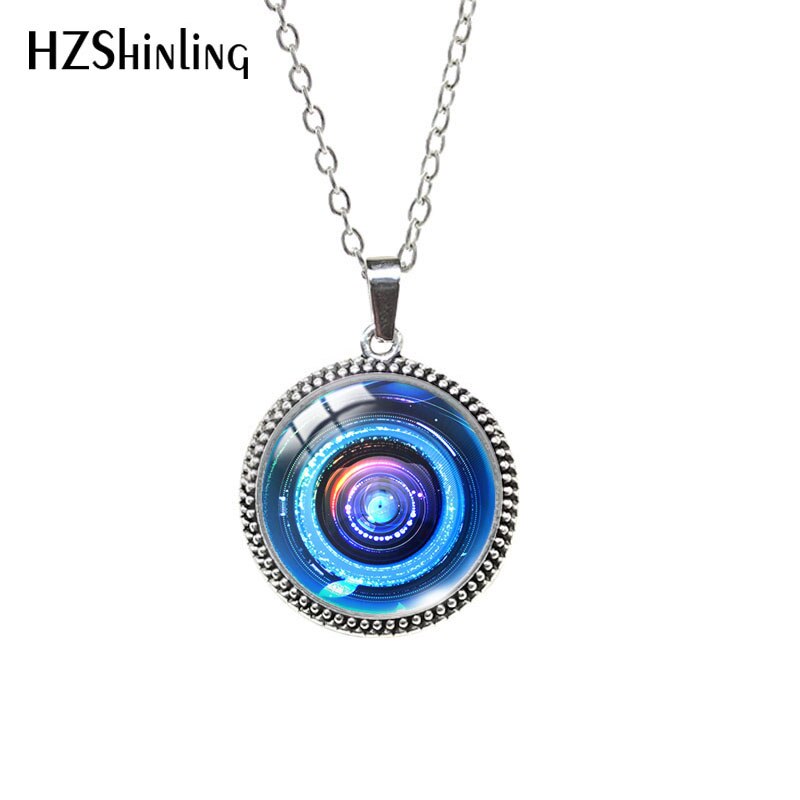 Vintage Camera Pattern SAntique Necklace Round Glass Cabochon Retro Pendants Jewelry