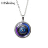 Vintage Camera Pattern SAntique Necklace Round Glass Cabochon Retro Pendants Jewelry