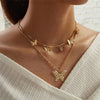 Vintage Carved Coin Thick Chain OT Buckle Necklace Bohemian Punk Metal Coin Collar Choker Necklace  Women Punk Jewelry