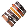 Vintage Casual Leather Bracelets Charm Black Braid Wrap Bracelets Bangles Punk Male Rope Chain Wholesale Men Jewelry