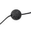 Vintage Charms Black Lava Stone Necklace Leather Chain Men Women Statement Rock Essential Oil Diffuser Short Chain Jewelry