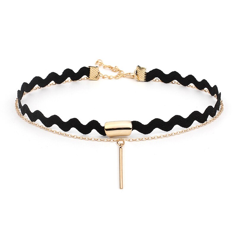 Vintage Choker Golden Chain Pearl Heart Pendant Necklace for Women Sexy Black Velvet Neck Collar Jewelry Lover's Gift