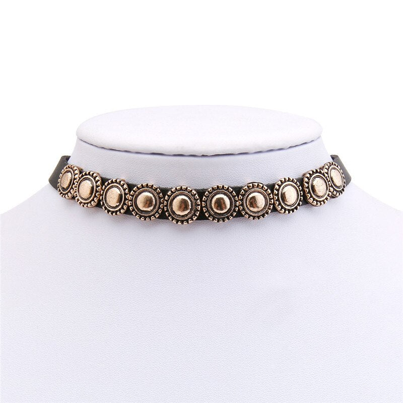 Vintage Choker Necklace Bohemian Black Velvet Choker Collar Necklace For Women Vintage Boho Jewelry