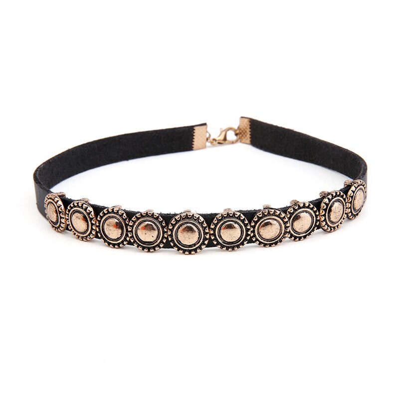 Vintage Choker Necklace Bohemian Black Velvet Choker Collar Necklace For Women Vintage Boho Jewelry