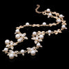 Vintage Chokers Necklaces Women Simulated-pearl Golden Plated Chain Choker Necklace Bijoux Femme Statement Necklace Wedding