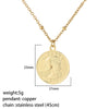 Vintage Coin Necklace for Women Men Gold Long Chain Boho Neckalce Gold Collar Punk Choker Jewelry 2022 Couple Gift