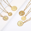 Vintage Coin Necklace for Women Men Gold Long Chain Boho Neckalce Gold Collar Punk Choker Jewelry 2022 Couple Gift