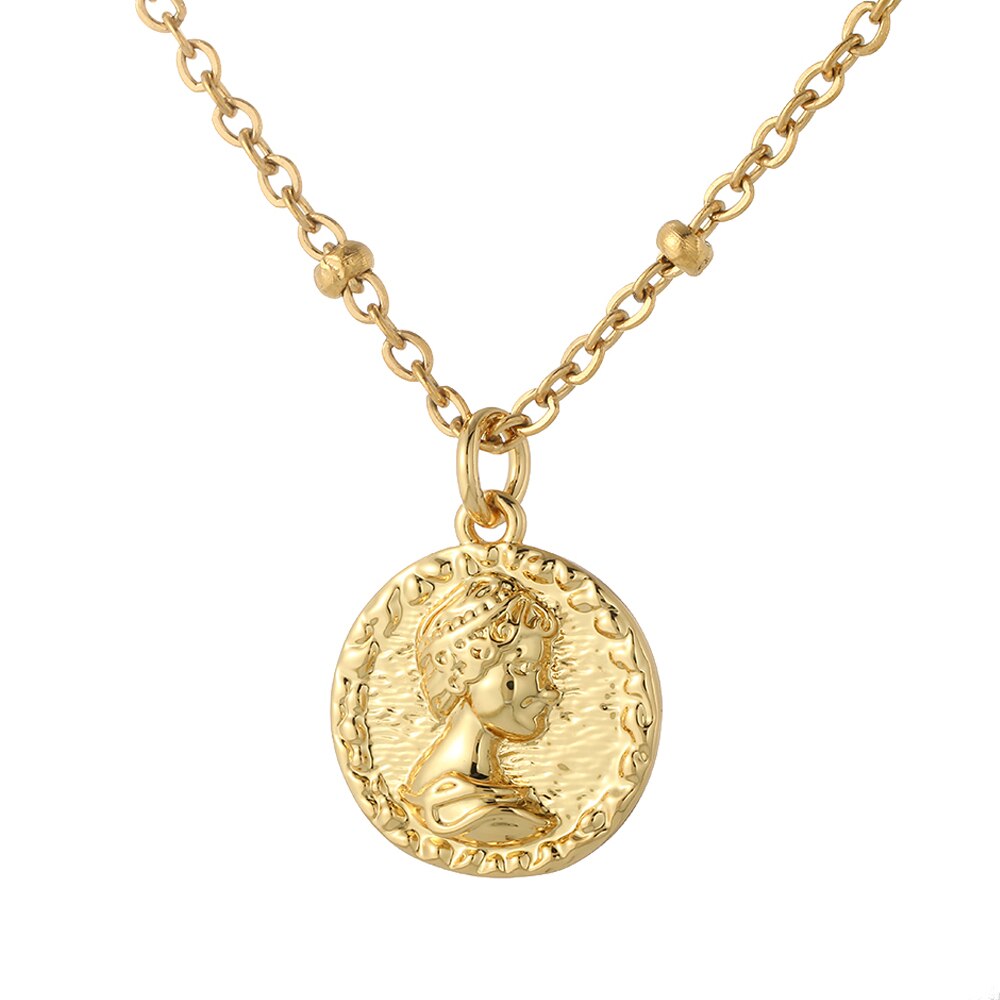 Vintage Coin Necklace for Women Men Gold Long Chain Boho Neckalce Gold Collar Punk Choker Jewelry 2022 Couple Gift