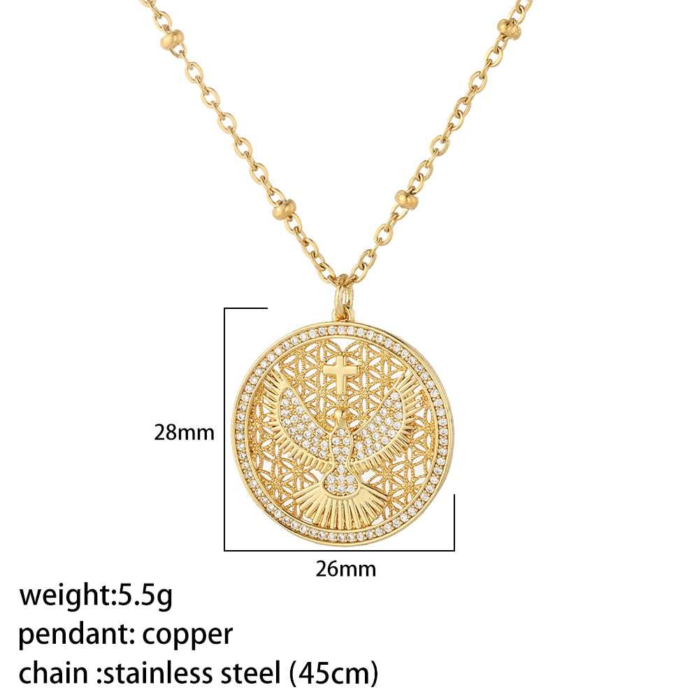 Vintage Coin Necklace for Women Men Gold Long Chain Boho Neckalce Gold Collar Punk Choker Jewelry 2022 Couple Gift
