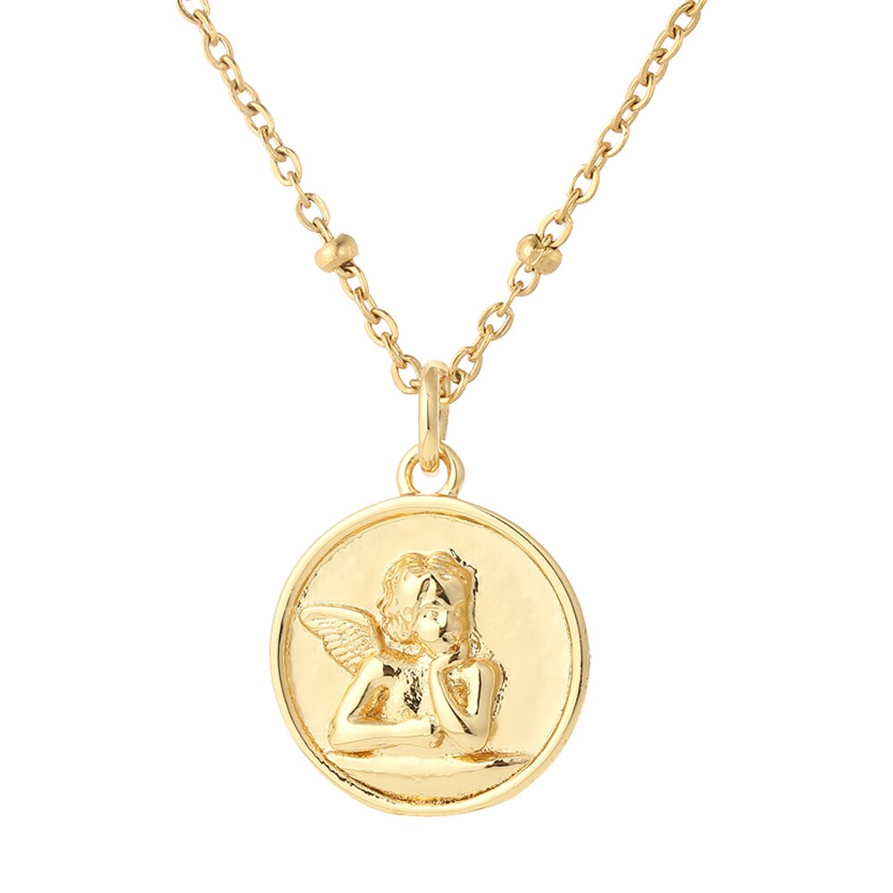 Vintage Coin Necklace for Women Men Gold Long Chain Boho Neckalce Gold Collar Punk Choker Jewelry 2022 Couple Gift