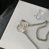 Vintage Creative Punk Letter Freedom Small Handcuffs Necklaces For Women Short Chain Handcuff Collares Collier Femme Harajuku