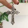 Vintage Cross Pendant Necklace For Women Men Gift Long Chain Punk Goth Jewelry Accessories Choker Gothic