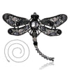 Vintage Crystal Dragonfly Necklace For Women Collar Pins Dragonfly Pendant Jewelry accessories enamel epacket drop shipping