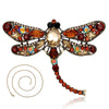 Vintage Crystal Dragonfly Necklace For Women Collar Pins Dragonfly Pendant Jewelry accessories enamel epacket drop shipping