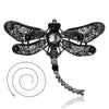 Vintage Crystal Dragonfly Necklace For Women Collar Pins Dragonfly Pendant Jewelry accessories enamel epacket drop shipping