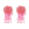 Vintage Crystal Earring For Women Statement Jewelry Girls Handmade Beads Boho Tassels Fringe Earrings brincos
