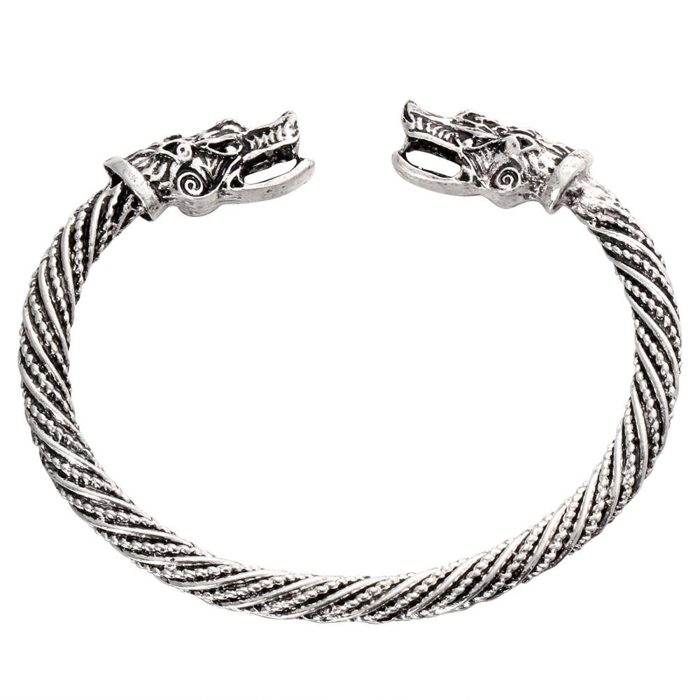 Vintage Cuff Silver two Faucet Bracelet & Bangle for Men Women Simple Classic Pulseras hombre Stainless Steel Male Jewelry Gift