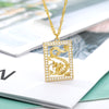 Vintage Dragon Pendant Necklaces for Women Men Stainless Steel Gold Choker Cubic Zirconia Necklace Mascot Ornaments Jewelry Gift