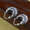 Vintage Drop Earrings 925 Sterling Silver Fine Jewelry Hollow Carving Women's S925 Earring Ethnic Retro Oorbellen Embroidery New
