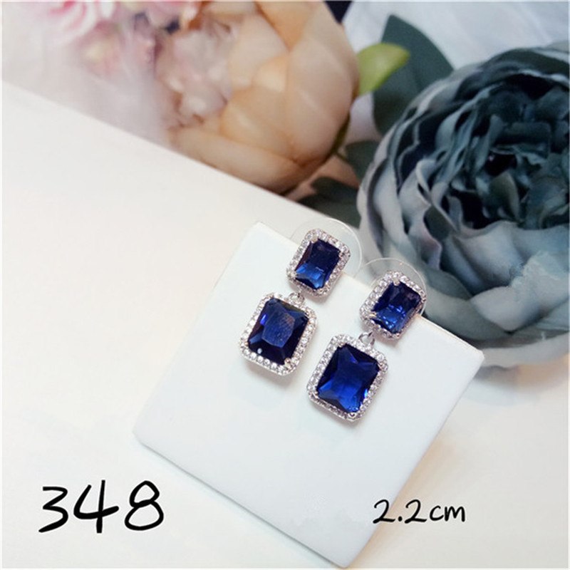 Vintage Drop Earrings For Women S925 Sterling Silver Natural Sapphire Gemstone Temperament Luxury Fine Jewelry Pendients Mujer