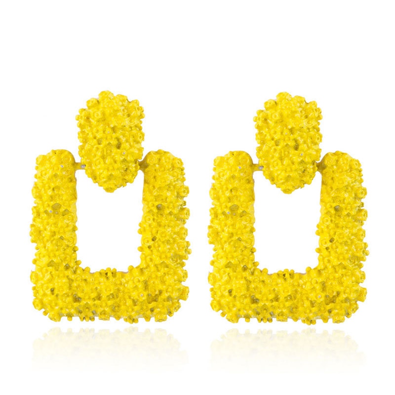 Vintage Earrings for women gold color Geometric statement earring 2020 texture metal drop earing Hanging fashion jewelry