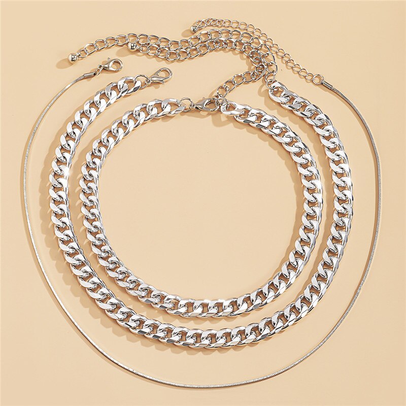 Vintage European American Style Women's Neck Chain Exaggerated Personality Gothic Short Clavicle Chocker Punk Unique Necklaces