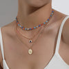 Vintage Evil Eyes Necklace For Women Bohemian Multilayer Devil Choker Pendant Necklaces Charm Collar Beads Party Jewelry Gift