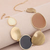 Vintage Exaggerated Round Pendant Choker Necklaces for Women Boho Gold Chain Big Wafer Dangle Statement Necklace Jewelry