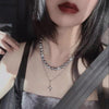 Vintage Exquisite Bling Cross Star Pendant Necklaces for Women Girlfriend Gift Trendy Goth Beads Chains Choker Harajuku Jewelry