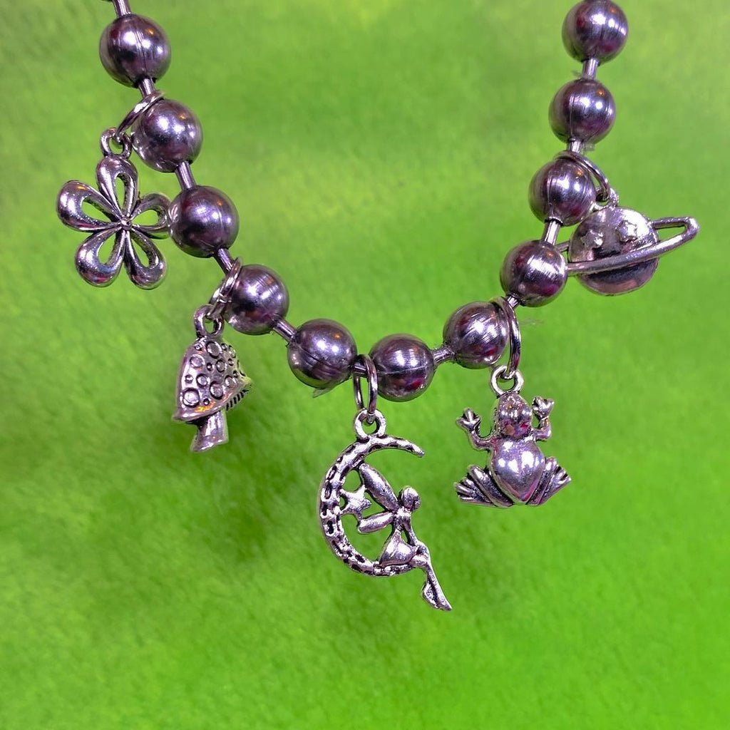 Vintage Fairy Grunge Mushroom Frog Planet Metal Pendant Necklace For Women Punk Goth Clothing Harajuku Choker 2021 Trend Jewelry