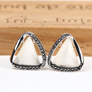 Vintage Geometry Silver Earrings Gentle Garnet Stud Silver Earrings Famale 925 Silver Earrings Engagement for Women 2020 Earring
