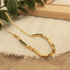 Vintage Girl Stainless Steel  Snake Chain Of Bone For Women Contracted Geometric Squares Collarbone Chain Jewelry