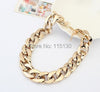 Vintage Gold Color Chunky Chain Necklace For Women Long Chian CCB Plastic Female Collar Necklace 2017   Jewelry