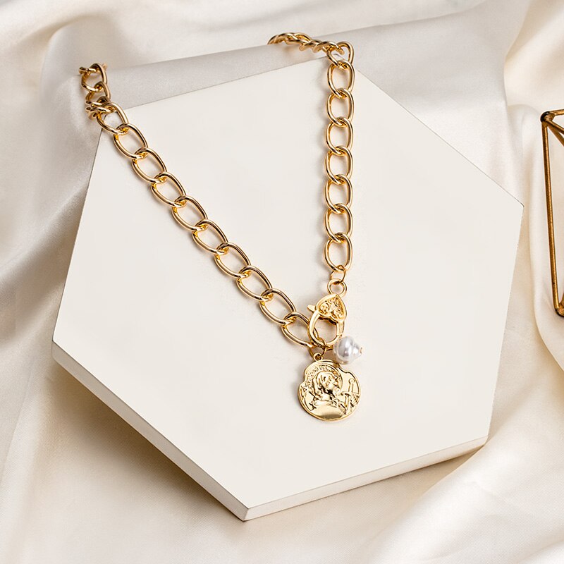 Vintage Golden Chains On The Neck  Choker Necklaces For Women Punk Metal Multi-layer Necklaces Female Jewelry 2022 Trend