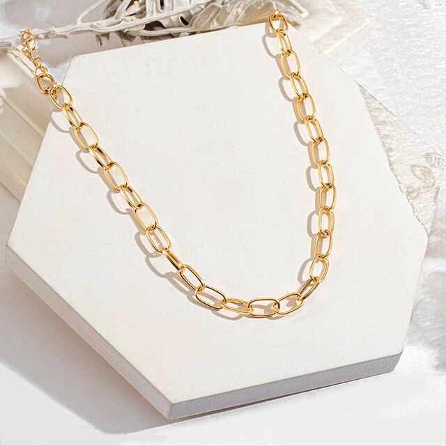 Vintage Golden Chains On The Neck  Choker Necklaces For Women Punk Metal Multi-layer Necklaces Female Jewelry 2022 Trend