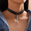 Vintage Goth Punk Snake Pendant PU Leather/Flannel Choker Necklace Women Couple Necklace Collar Clavicle Chain Slytherin Jewelry