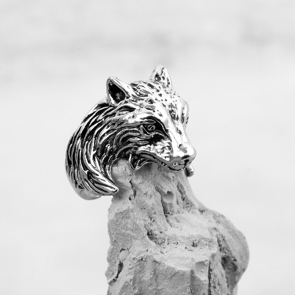 Vintage Gothic Wolf Head Ring Men Bull Head Skull Spider Eagle Lion Dragon Cross Snake Men Ring Punk Jewelry Evil Eye Ball Gift