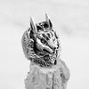 Vintage Gothic Wolf Head Ring Men Bull Head Skull Spider Eagle Lion Dragon Cross Snake Men Ring Punk Jewelry Evil Eye Ball Gift