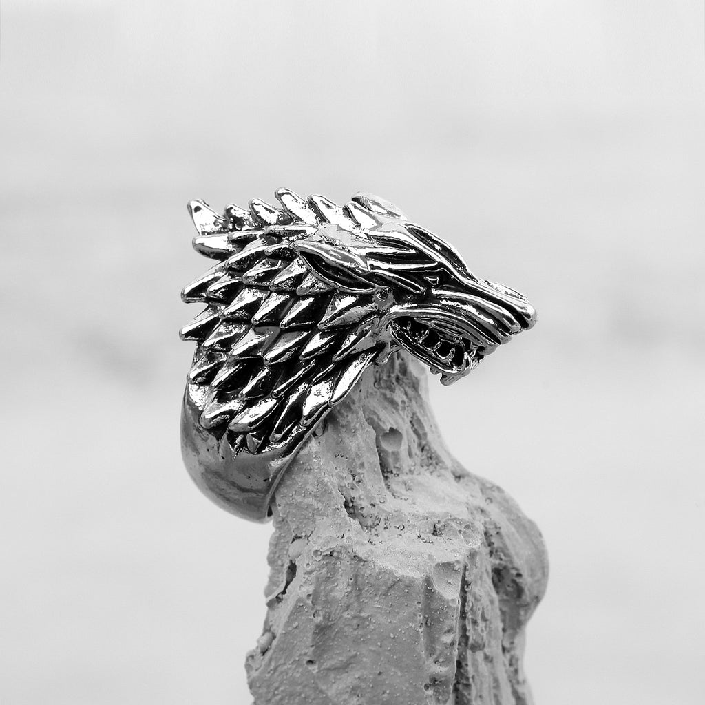 Vintage Gothic Wolf Head Ring Men Bull Head Skull Spider Eagle Lion Dragon Cross Snake Men Ring Punk Jewelry Evil Eye Ball Gift