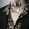 Vintage Handcuffs Metal Choker Necklace for Women Men Geometric Hip Hop Punk Cool Vintage Pendant Necklace Jewelry New