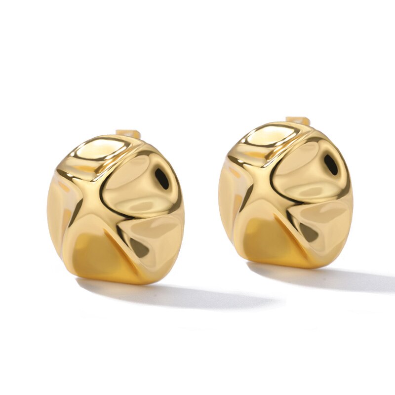 Vintage Imitation Pearl Earrings For Women Stainless Steel Geometric Elegant Stud Earring 2023 Trend Couple Party Jewelry Gift