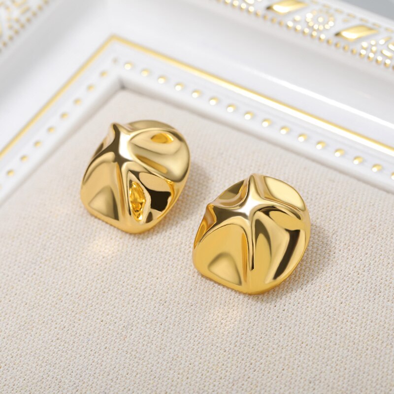 Vintage Imitation Pearl Earrings For Women Stainless Steel Geometric Elegant Stud Earring 2023 Trend Couple Party Jewelry Gift