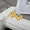 Vintage Imitation Pearl Earrings For Women Stainless Steel Geometric Elegant Stud Earring 2023 Trend Couple Party Jewelry Gift